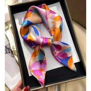 NWT - Flower Print Square Scarf (SKU 0136)